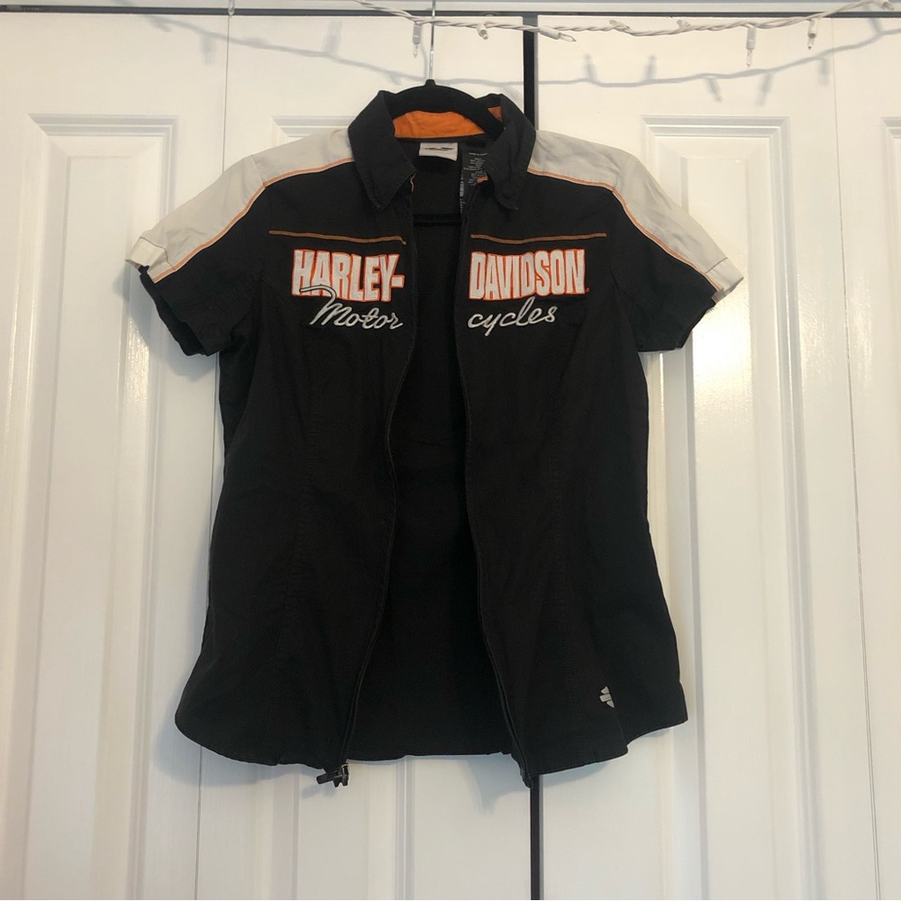 Harley Davidson Zip Front Shirt